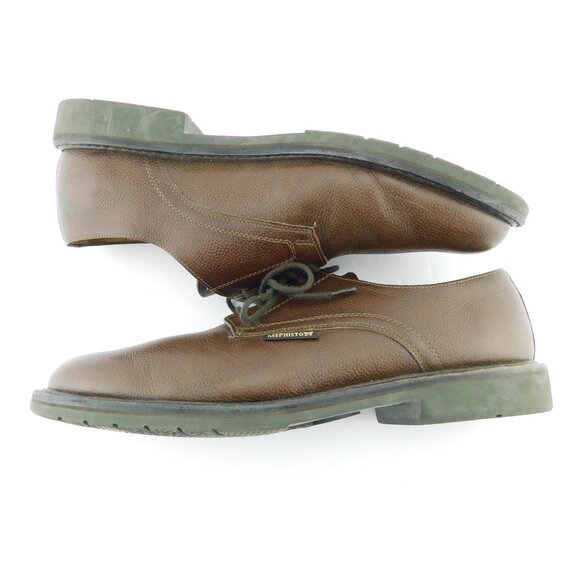 MEPHISTO Brown Pebble Leather Lace-up Oxford Shoes 10.5 main image 6